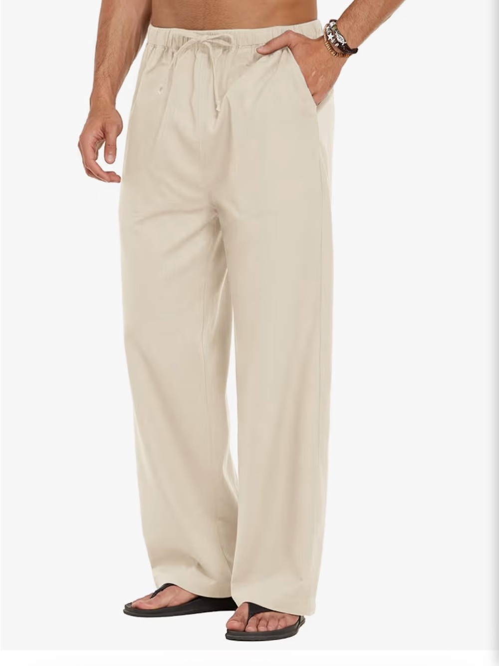 Like-New Coofandy Men’s Cotton-Poly Linen Pants